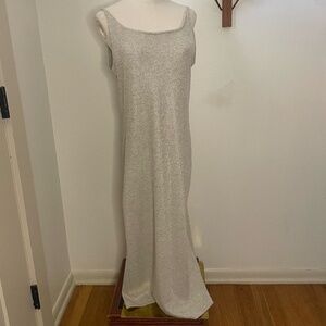 Vintage 90's  Limit Line Ribbed Knit Maxi Dress in Oatmeal Size Large